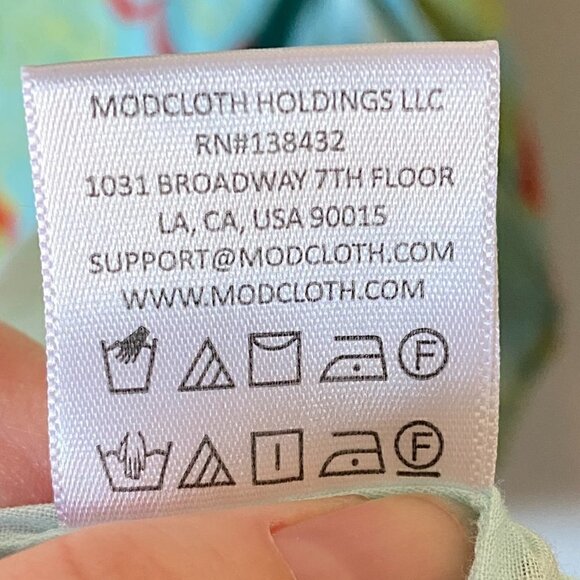 ModCloth Lift Your Wings Wrap Dress Sea Blue Floral - Picture 10 of 11